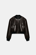 БОМБЕР ИЗ ИСКУССТВЕННОЙ КОЖИ — ZARA