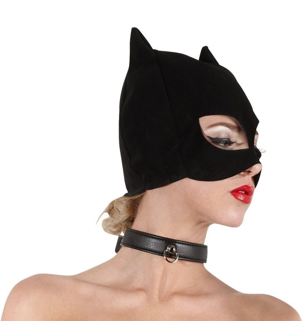Полушлем с кошачьими ушками Cat Mask (Цвет: черный)
