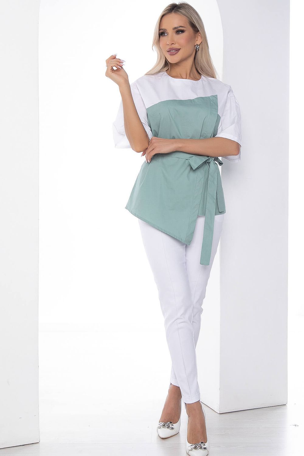 Костюм Сила нежности белый/фисташка К10164 LT Collection (Акция)