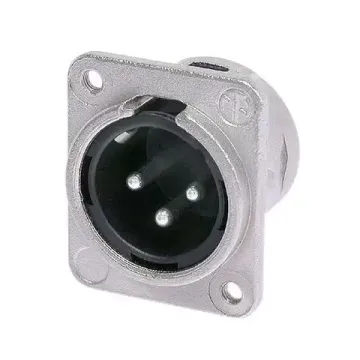 Neutrik NC3MDM3-L-1 панельный разъем XLR male, крепежные отверстия резьба М3