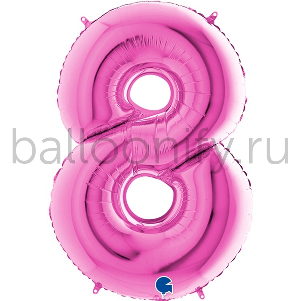 Шар ЦИФРА 8 Pink 40" 102 см