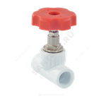 Клапан (вентиль) PP-R запорный белый Дн 20х90гр внутренняя пайка VALFEX 10146020