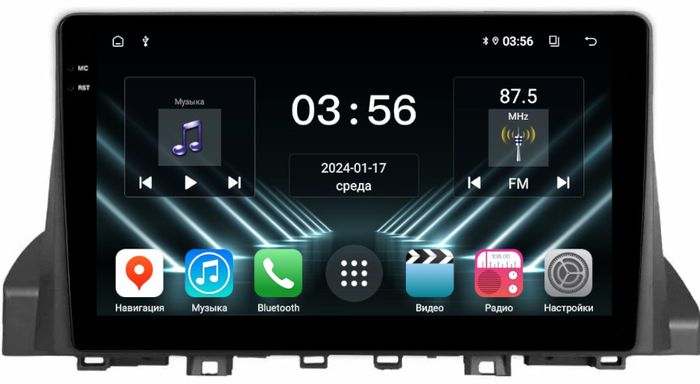Магнитола для Москвич 3 и JAC JS4 2022-2024 - FarCar S280 монитор 9.5" IPS на Android 13, CarPlay