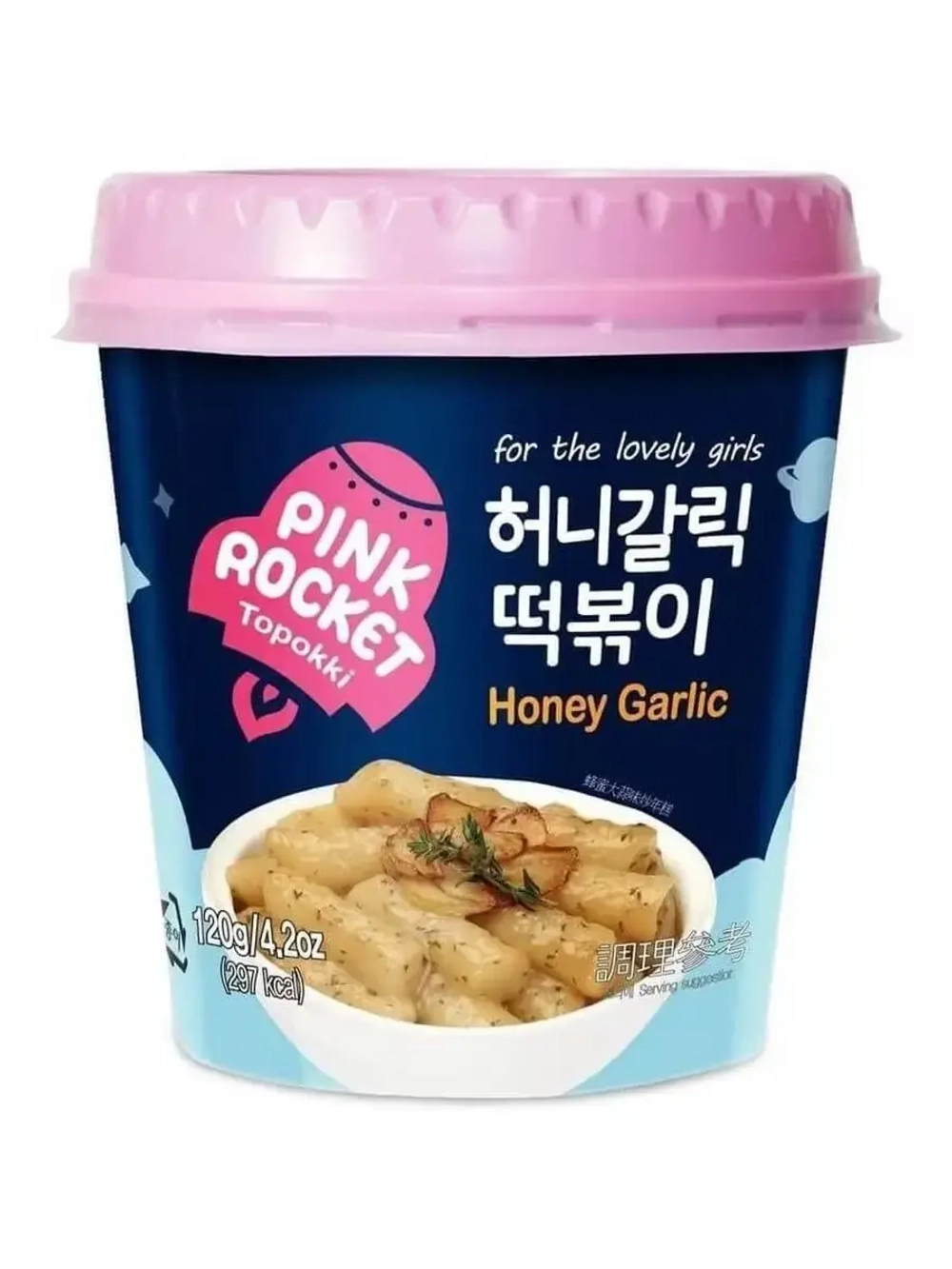 Токпокки Мёд с чесноком в стакане Pink Rocket 120г