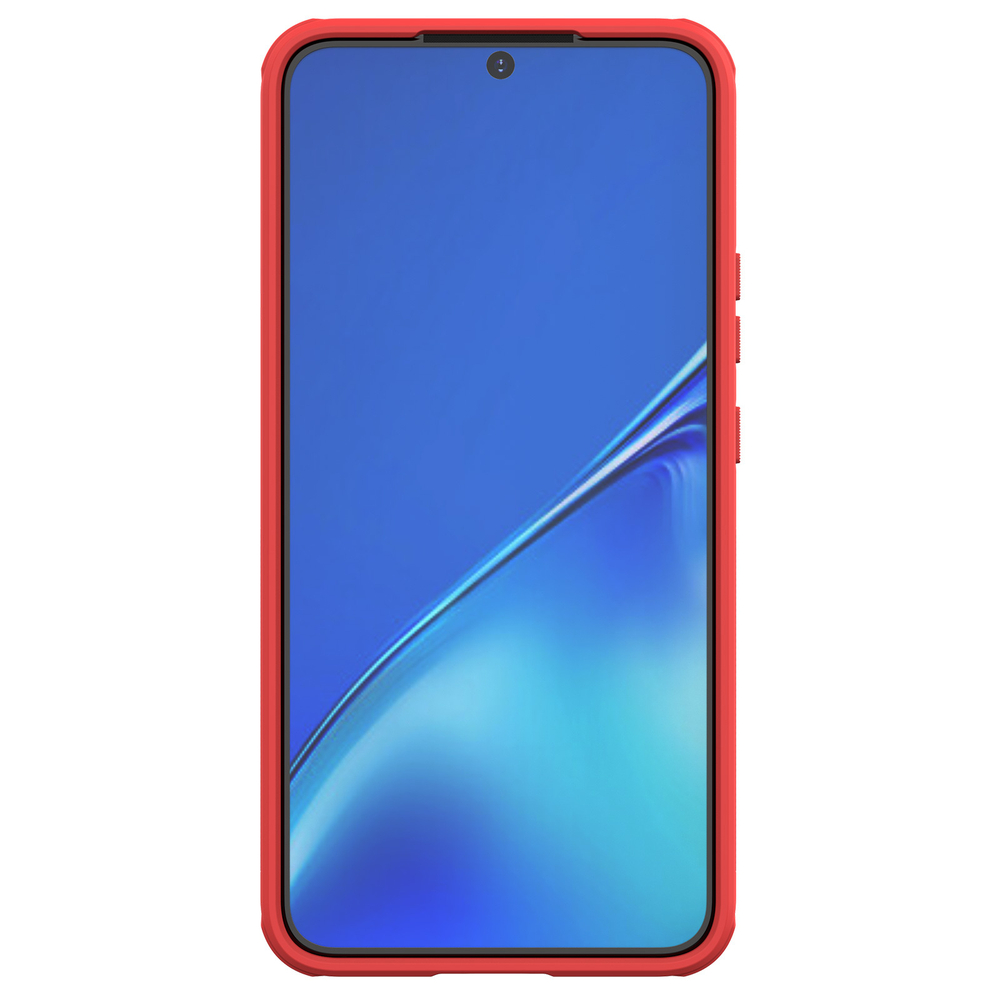 Чехол красного цвета от Nillkin для Samsung Galaxy S22+ Плюс, серия Super Frosted Shield Pro