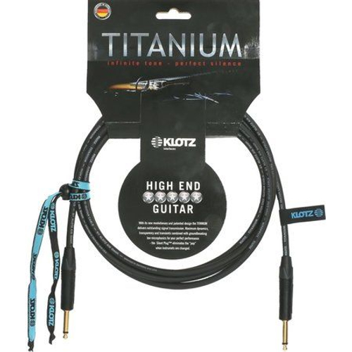 Klotz TI-0450PP TITANIUM инструментальный кабель моно джек/моно джек, 4,5 м, черный, разъемы Klotz