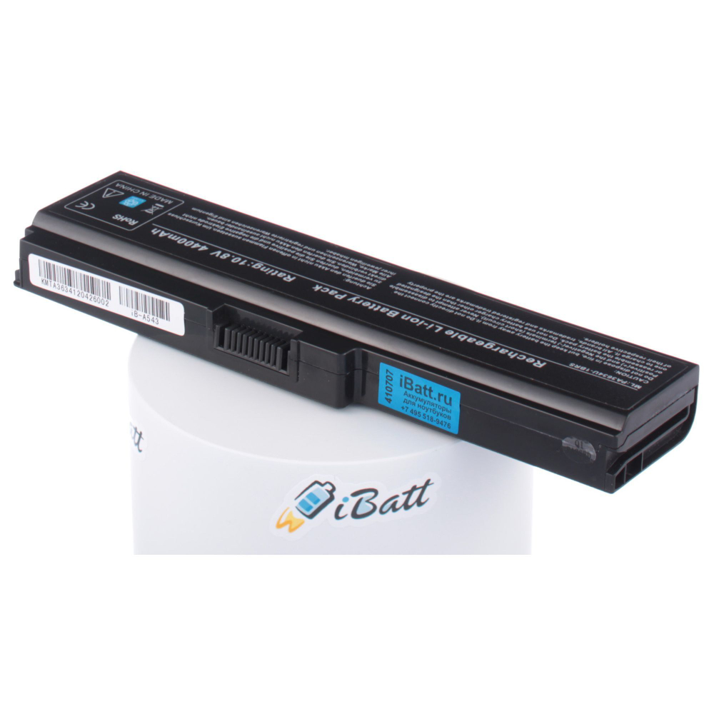 Аккумулятор iBatt 4400mAh, для Satellite Pro C650-18D C650D U400-17T U400-218 C660-1TD L750-10X L755-14L P750-10R