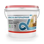 Краска интерьерная водно-дисперсионная Alfavit серия Альфа, супербелая, 6,5 кг, 42761