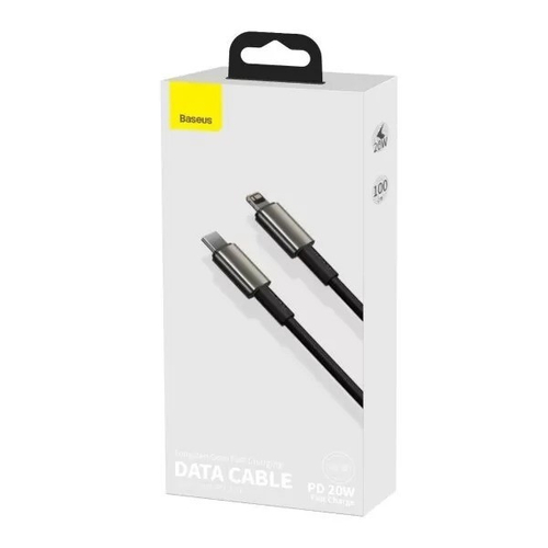 Кабель-зарядка Type-C на Lightning Baseus Tungsten Gold 20W 1м CATLWJ-01 чёрный