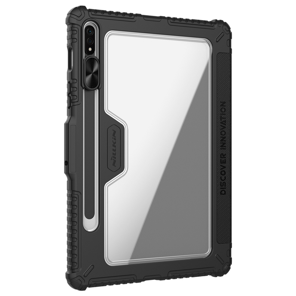 Чехол книжка от Nillkin для планшета Samsung Galaxy Tab S8 и S8 5G, серия Bumper Pro, с защитной шторкой для камеры