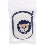 Губка для тела махровая детская «Happy baby - Львёнок Ричард» , 13*8,5 см (ZIP пакет)