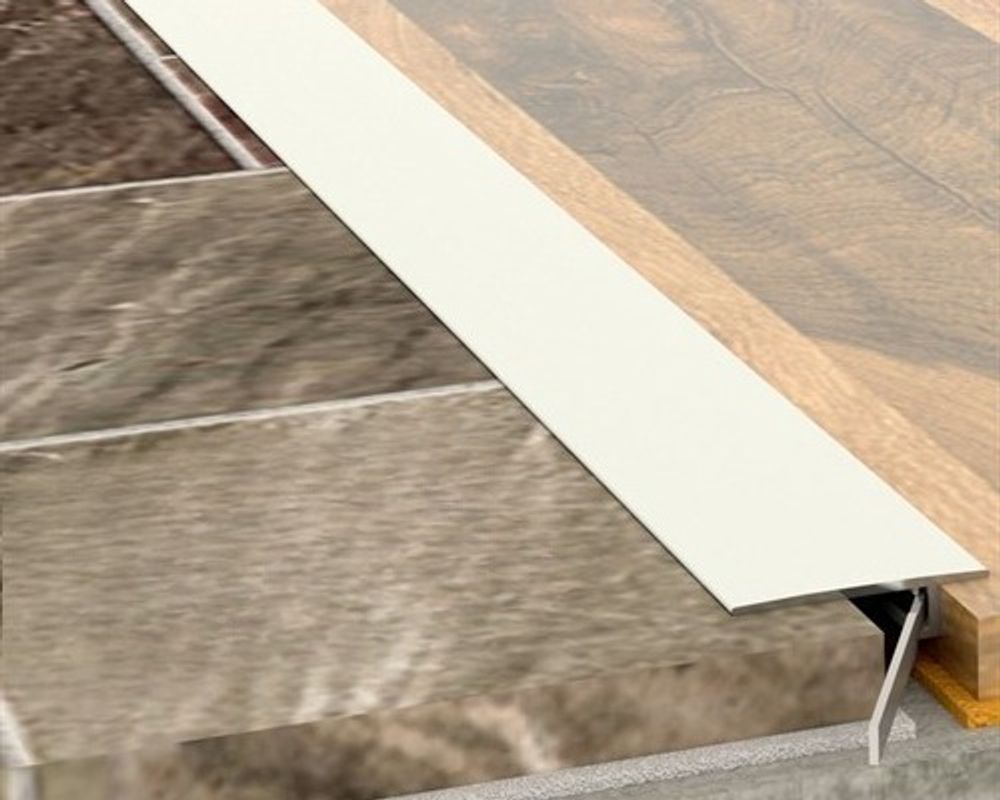 Порог алюминиевый Pro Design Doorstep 571 Белый муар (4 пружины в комплекте) 900мм