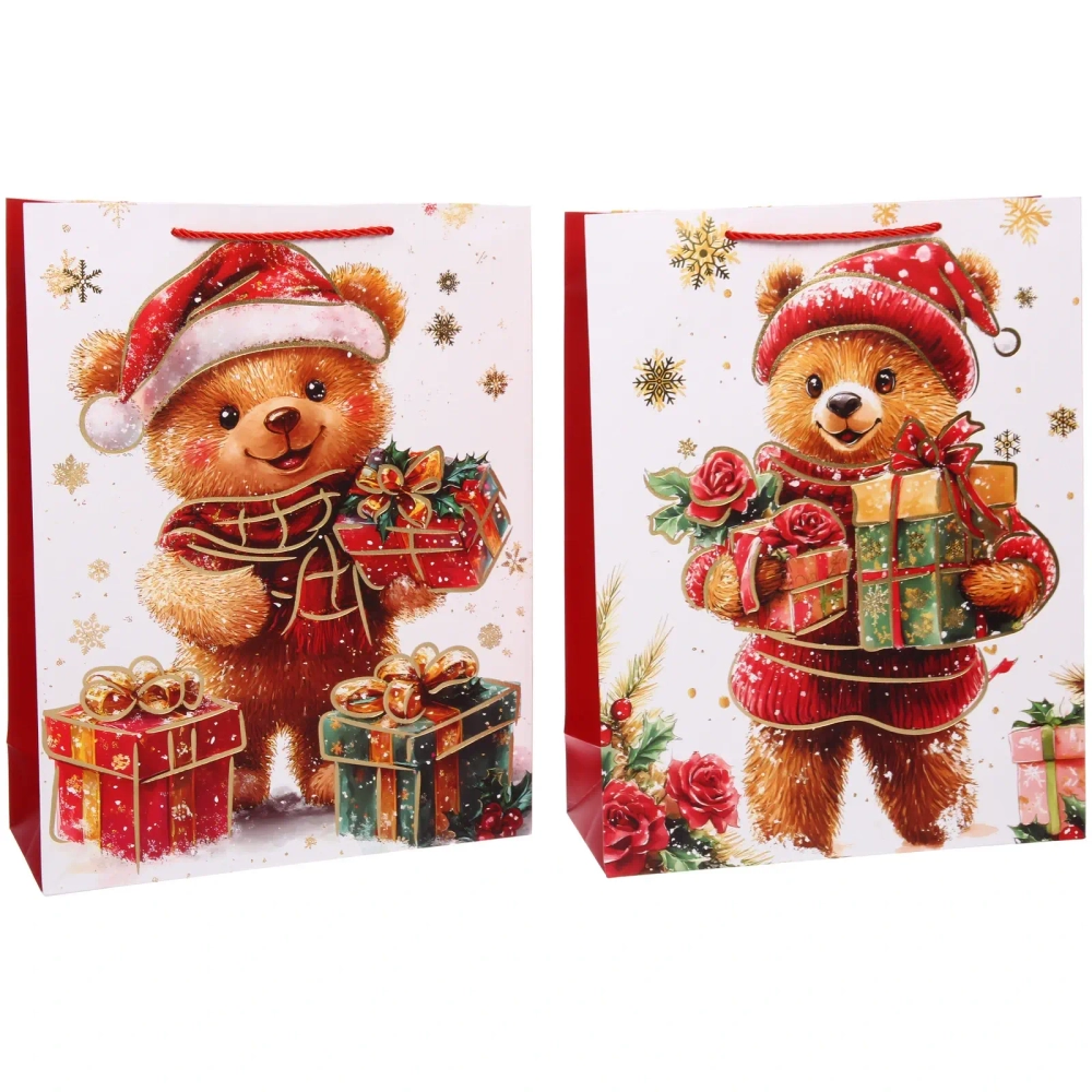 Пакет подарочный «Honey Bear» 31*40*12 см, микс