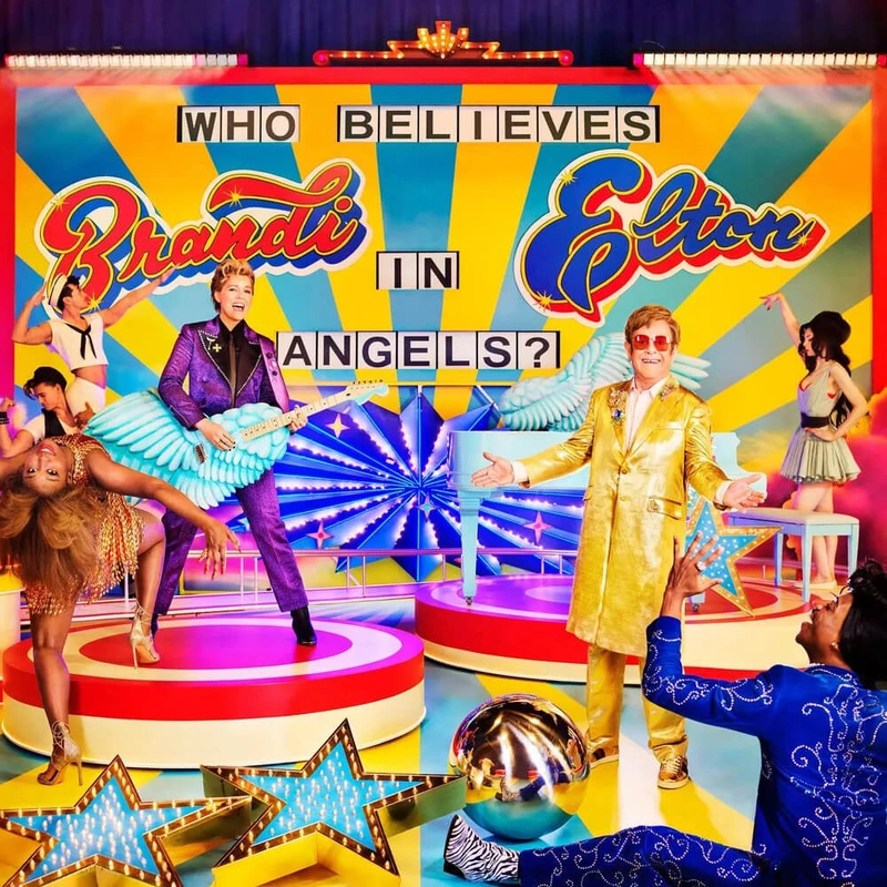 ELTON JOHN & BRANDI CARLILE Who Believes In Angels? (Pink Spiral with Yellow) (Винил)