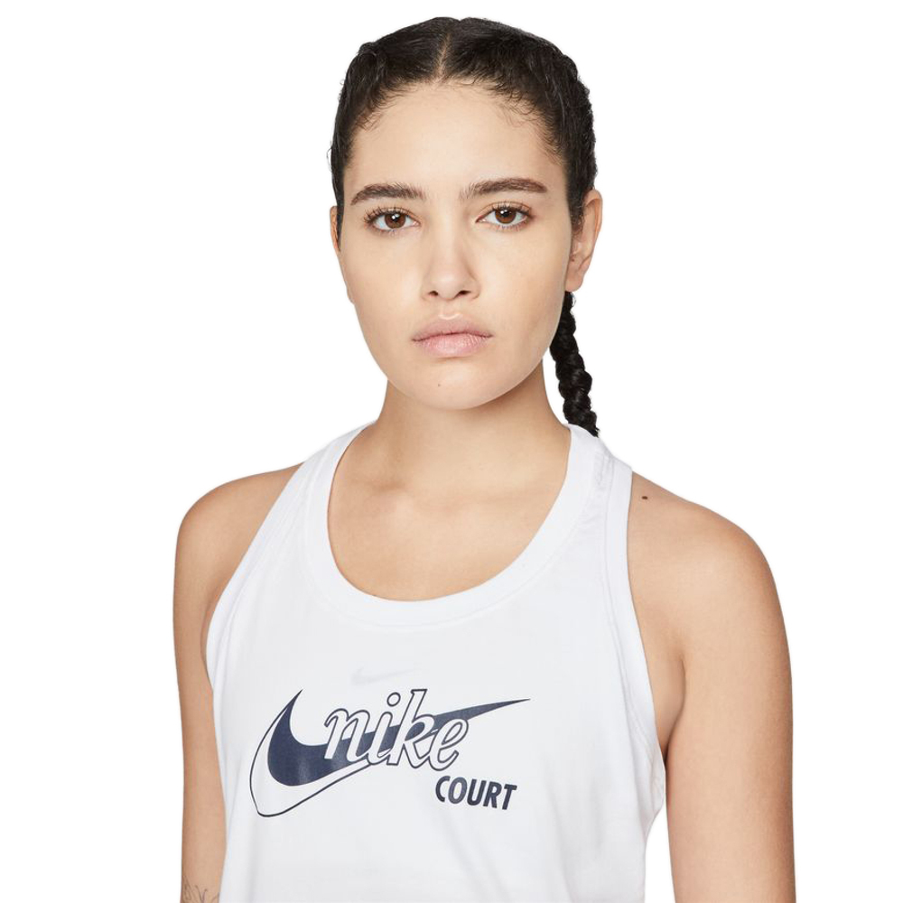 Женский топ теннисный Nike Court Dri-Fit Tank W - white