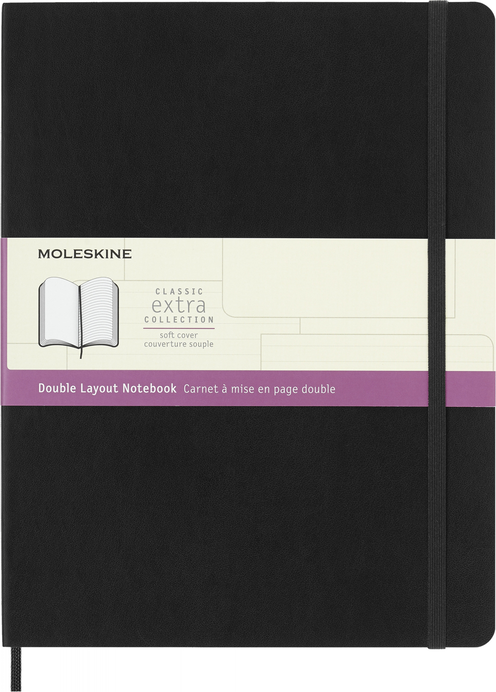 Блокнот Moleskine Classic Soft Double (NB413SBK) 19х25см линейка/нелинованный мягкая обложка черный