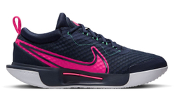 Мужские кроссовки теннисные Nike Zoom Court Pro - obsidian/green glow/white/hyper pink