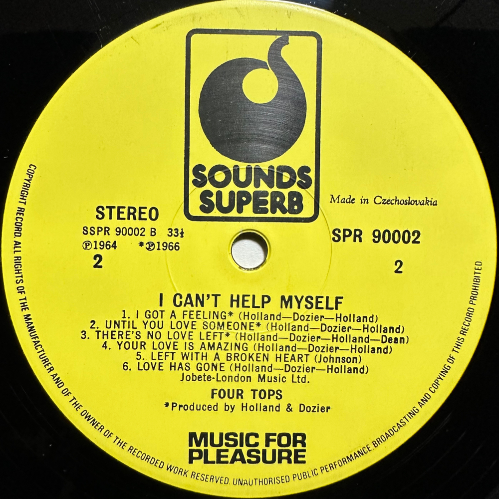 Four Tops - I Can't Help Myself (Чехословакия) В