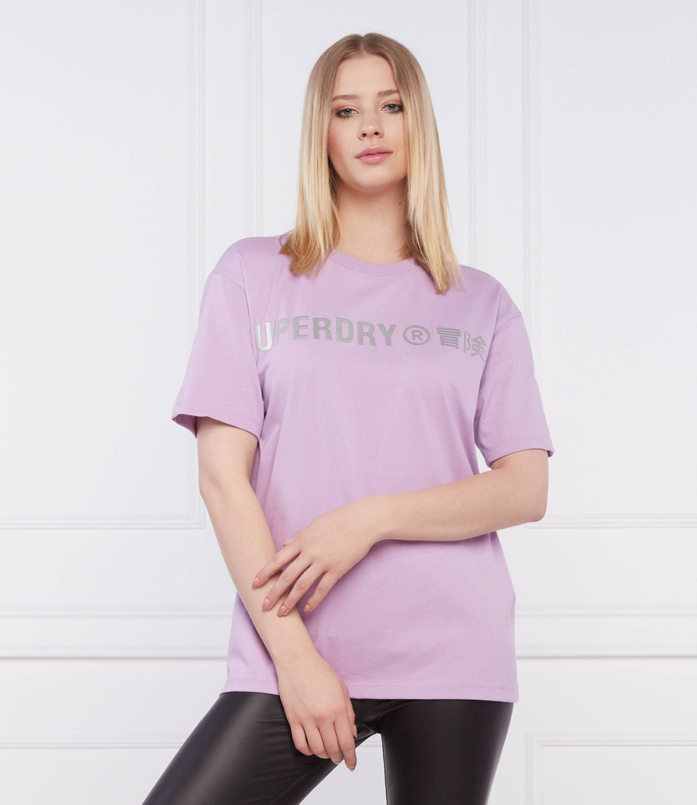 футболка linear Superdry - фиолетовый(W1010830A)