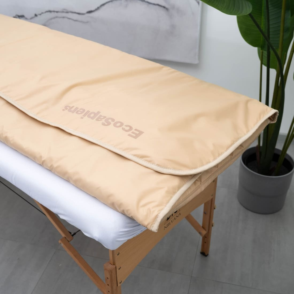 Термоодеяло для обертывания и инфракрасной сауны EcoSapiens Infrasauna 220х180 см бежевое