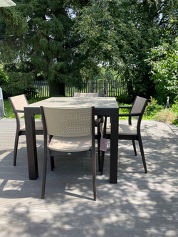 Seginus NVS-060 set of 4 Brown/Cappucino (Обеденная группа стол 1шт, стулья 4шт) , Novussi