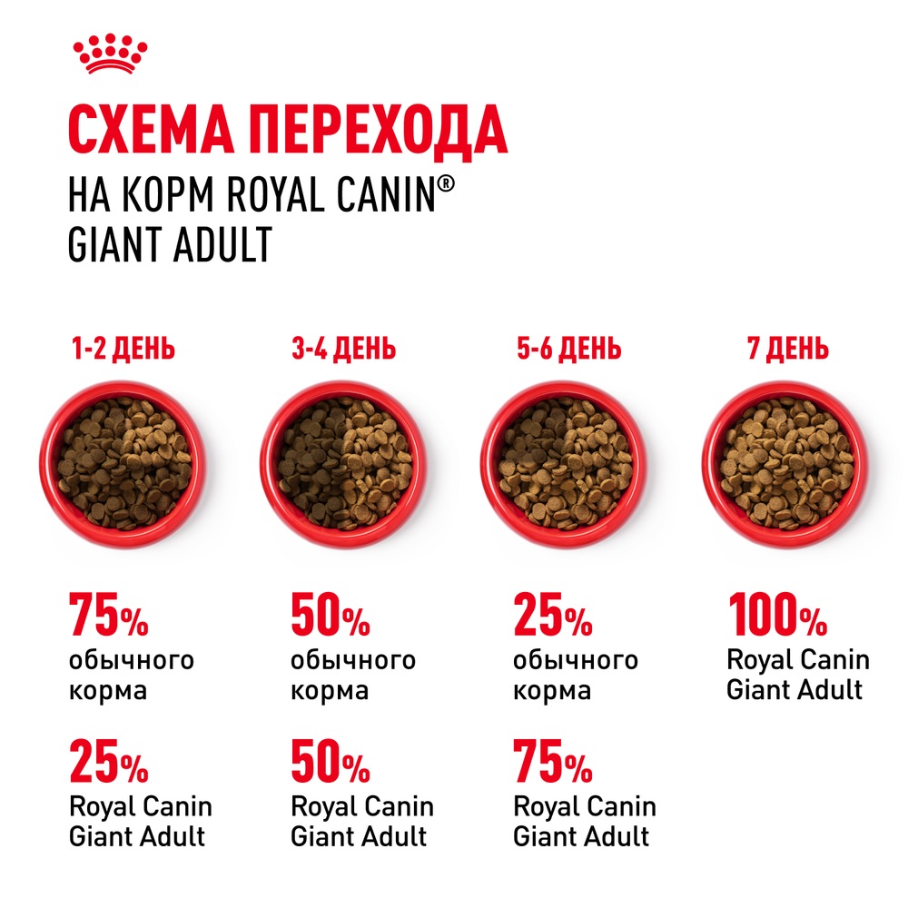 Royal Canin Giant Adult Джайнт Эдалт Корм сухой для взрослых собак очень крупных пород от 18 месяцев 4кг