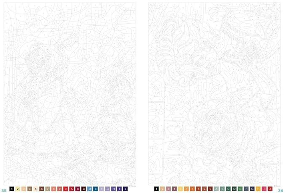 Раскраска по номерам Coloriages mysteres Disney - Girl Power, 128стр.