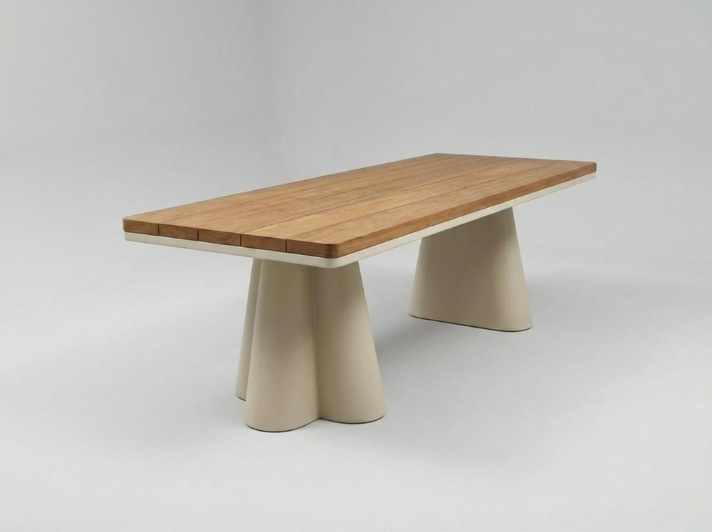 Столовая группа ZENN Dinning Set. Алюминий, ироко. Поставка 45 дней.