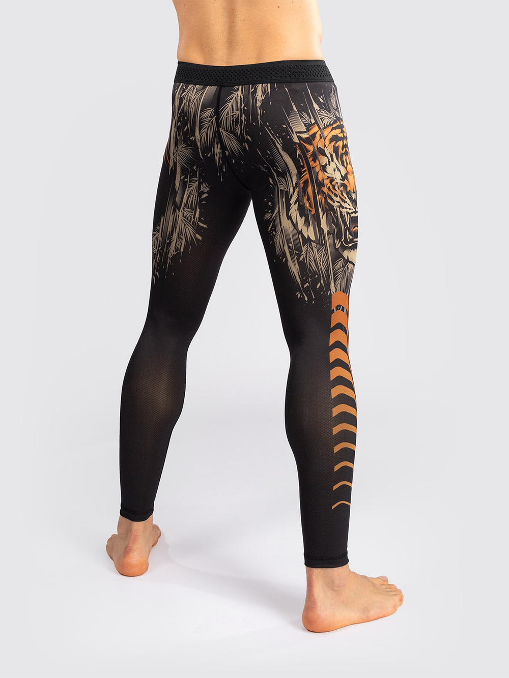 Тайтсы Venum Tiger Black/Neo Orange