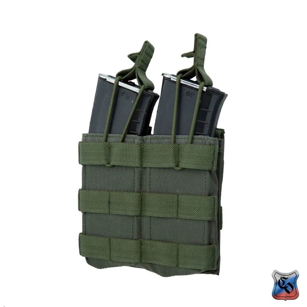 АКМ 2 MOLLE. Сумка для 2 магазинов АК без клапана