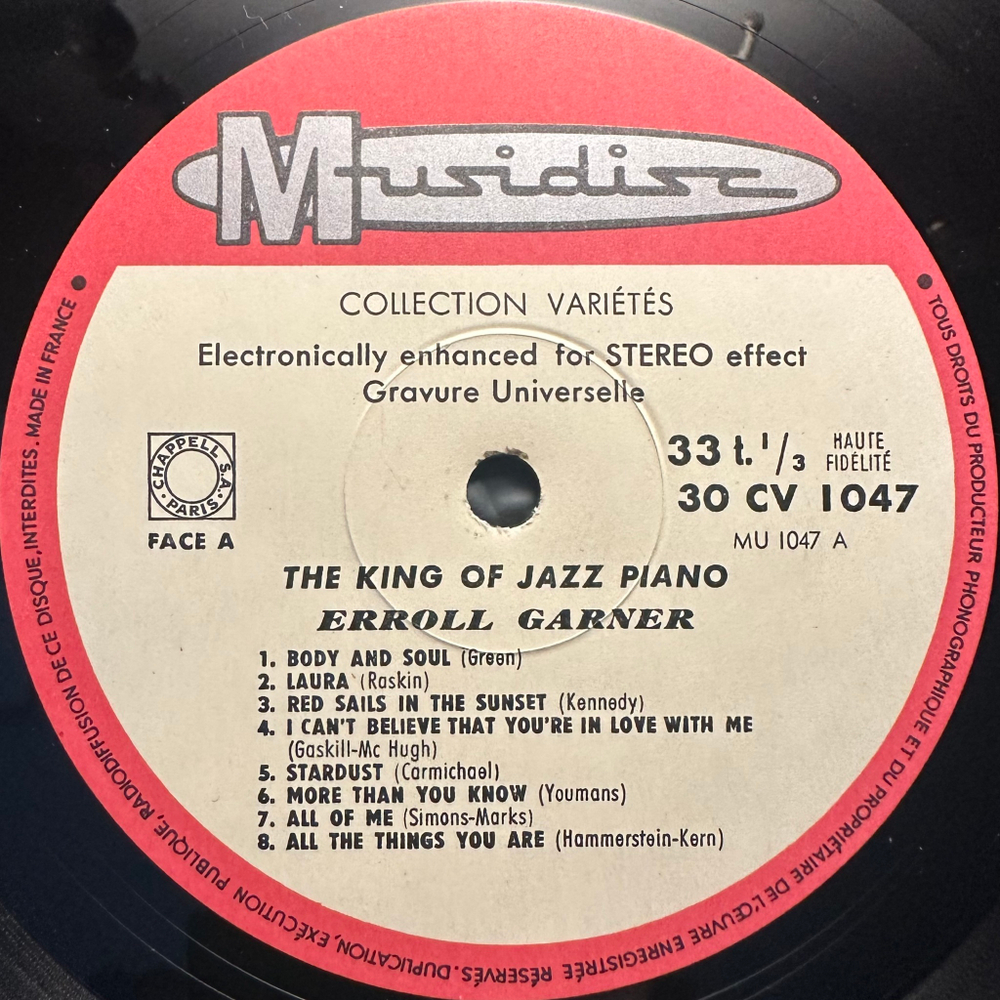 Erroll Garner – The King Of Jazz Piano - 16 Hits (Франция)