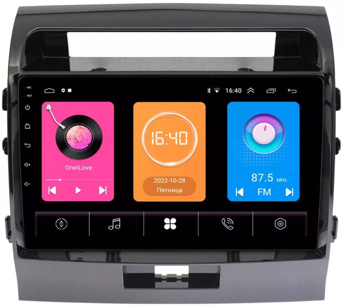 Магнитола для Toyota Land Cruiser 200 2007-2015 (экран климата внизу) - GT10-1004 на Android 10