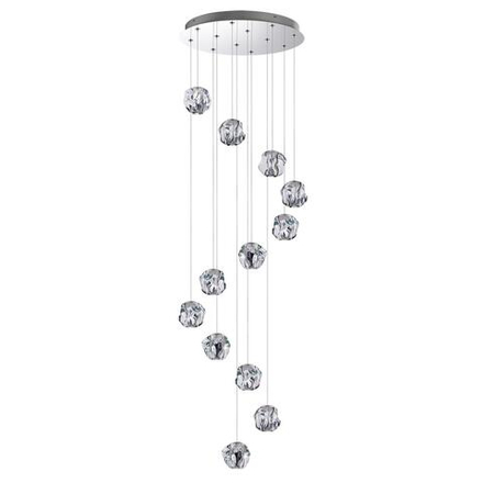 5084/60L L-VISION ODL25 561 хром/прозрачный/металл/акрил Люстра каскадная LED 60W 4000K 3000Лм JEMSTONE