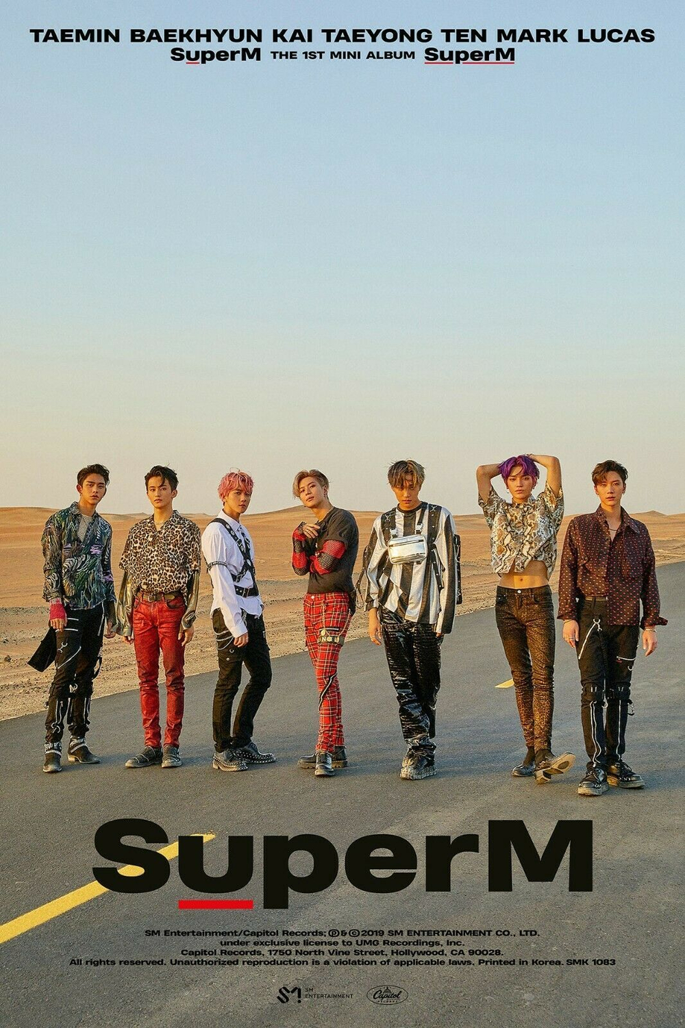 Альбом SuperM - SUPERM 1st Mini Album KR 7 Version SET