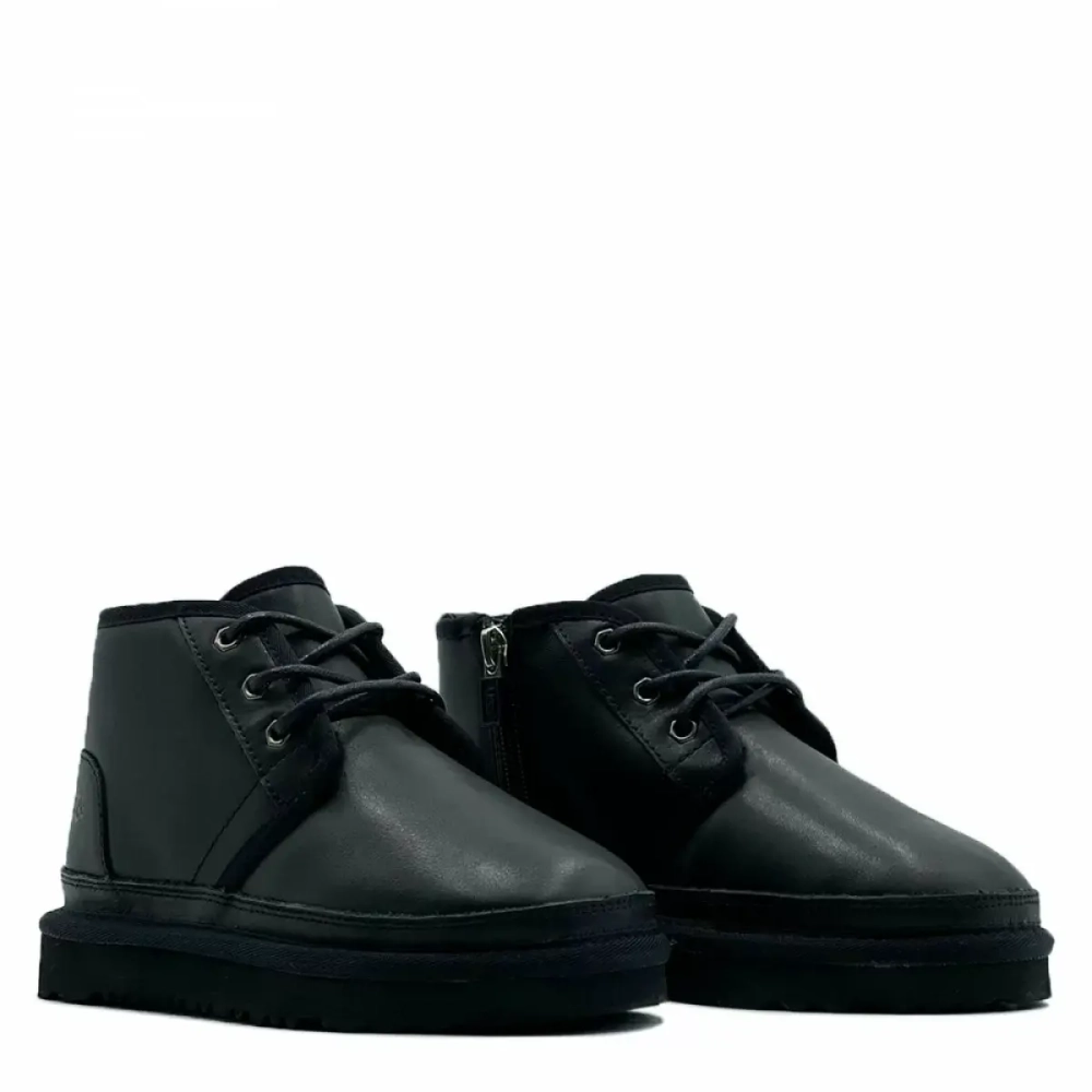 UGG Kids Neumel II Zip Leather Black