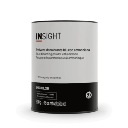 Синий обесцвечивающий порошок с маслом Амаранта и Сафлора BLUE BLEACHING POWDER INCOLOR INSIGHT PROFESSIONAL, 450 мл