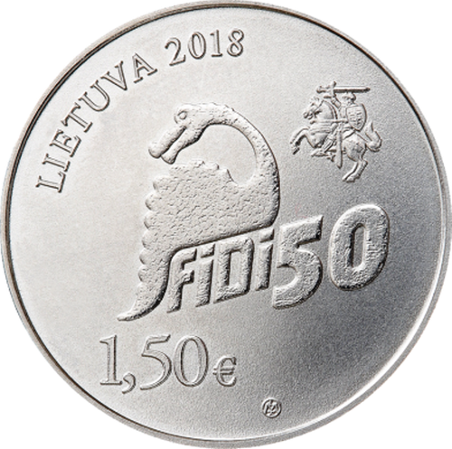 1,5 евро 2018 Литва "День физика"