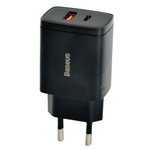 Сетевое зар. устр. Baseus Compact 20W EU 1USB/1C CCXJ-B01 черное
