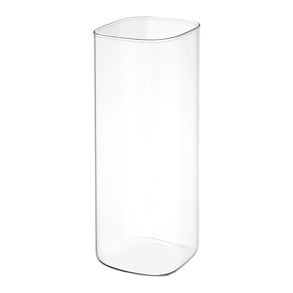 Банка для хранения квадратная Vacuum Glass, 2 л | светло-серая