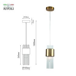 Светильник подвесной (подвес) Rivoli Donna 3149-201 1 х Е14 40 Вт модерн потолочный | Модерн