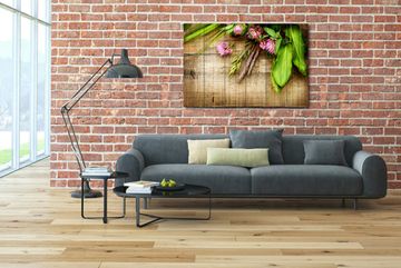 Панно из дерева Herbal Background Herbs over