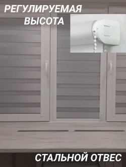 Рулонные шторы День-Ночь Зебра 55х130 см