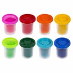 Пластилин-тесто для лепки BRAUBERG KIDS, 8 цветов, 400 г, яркие классические цвета, крышки-штампики, 106720