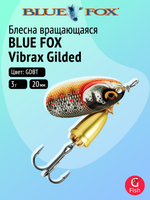 Блесна рыболовная вращающаяся Blue Fox Vibrax Gilded №0, 3 г, GDBST