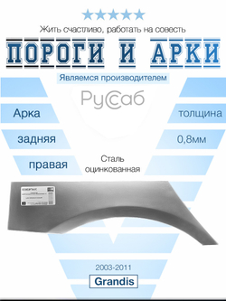 Арка правая Mitsubishi Grandis 2003-2011