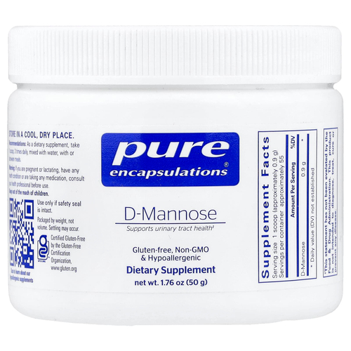 Pure Encapsulations, D-манноза в порошке, 50 г (1,76 унции)