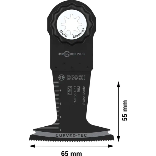 Погружное полотно 65х55 мм Wood and Metal PRO StarlockPlus BIM PAII 65 APB BOSCH 2608669131