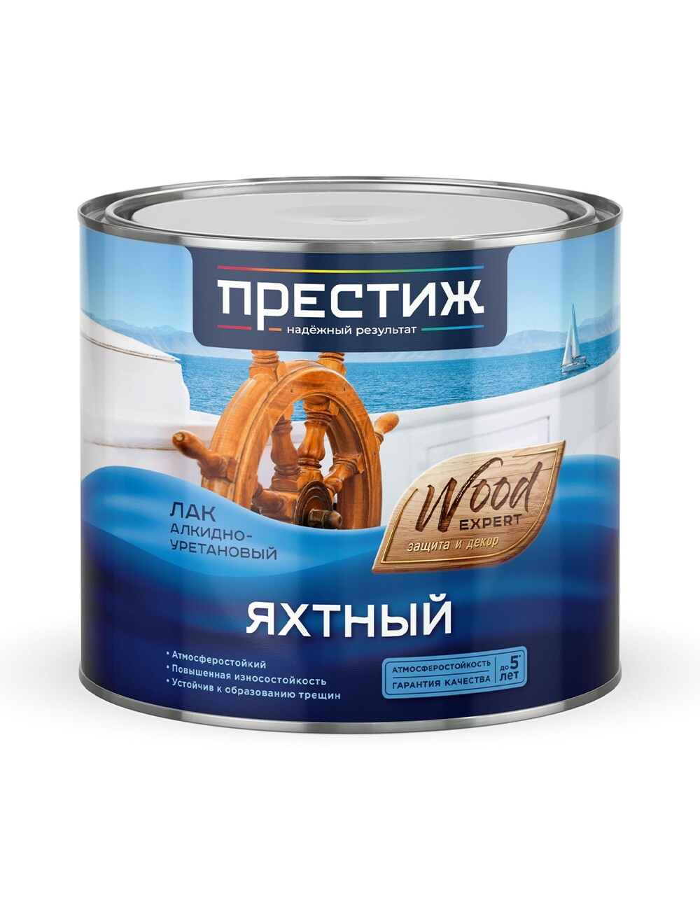 Алкидно-уретановый лак Престиж Яхтный полуматовый, 1,9 кг