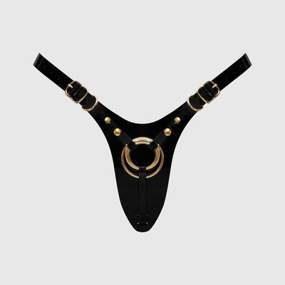 Черный пояс для фиксации насадок Strap-On-Me Leatherette Harness Fabulous (Размер: S-M-L-XL-XXL) (Цвет: черный)