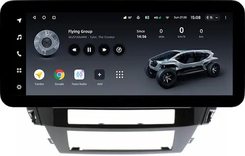 Магнитола для Mitsubishi Pajero Sport 3 2020-2024, Montero Sport (прямоугольный климат, рамка 9) - Teyes LUX ONE ROUND монитор 12.3" 2K QLED на Android 10, Быстрая, CarPlay, 4G SIM-слот